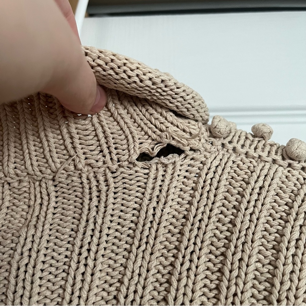 Vintage Patchwork Turtleneck Sweater - image 4